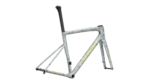 TARMAC SL8 SW FRMSET  Gloss Satin Liquid Silver / Multi-Color Dry Impasto / Gloss Team Yellow Tint - Image 2