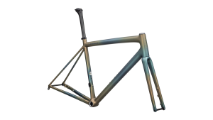 S-Works Aethos Frameset Satin Deep Lake Metallic / Green Pearl + Burnt Gold Metallic Fades / Dark Navy - Image 2