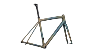 S-Works Aethos Frameset Satin Deep Lake Metallic / Green Pearl + Burnt Gold Metallic Fades / Dark Navy - Image 4